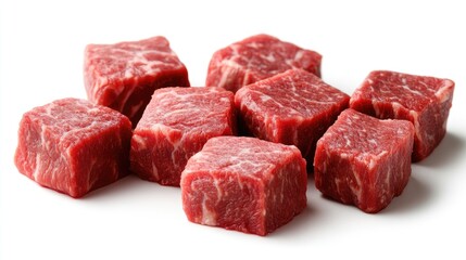 Fototapeta premium Premium Close-Up of Wagyu Beef Cubes
