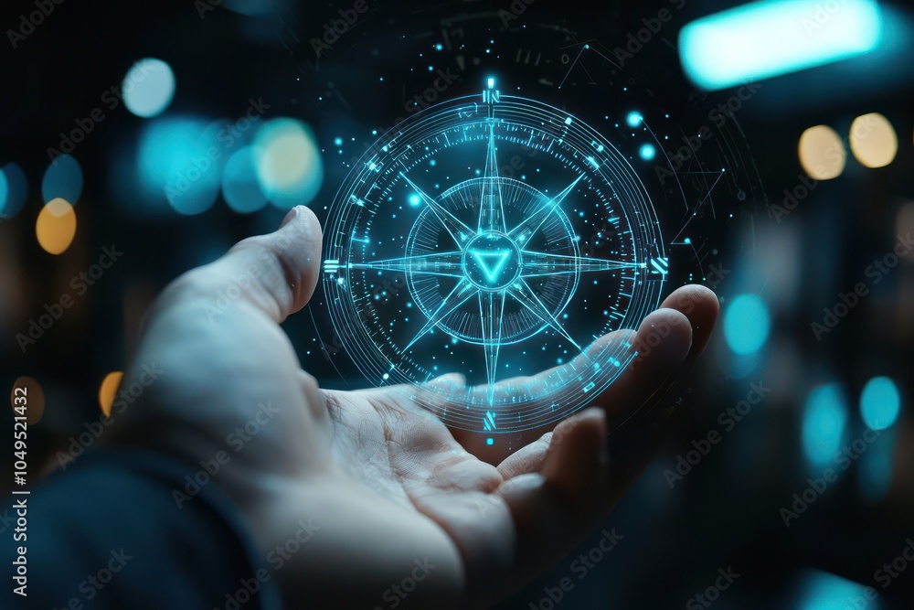 Poster digital compasses guide engineers in positioning solar panels to harness maximum sunlight.
