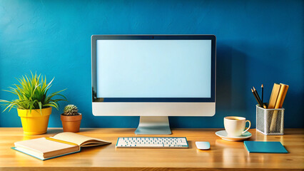 Naklejka premium computer monitor and mouse