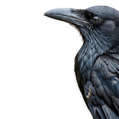 Black raven close-up, Generative AI.