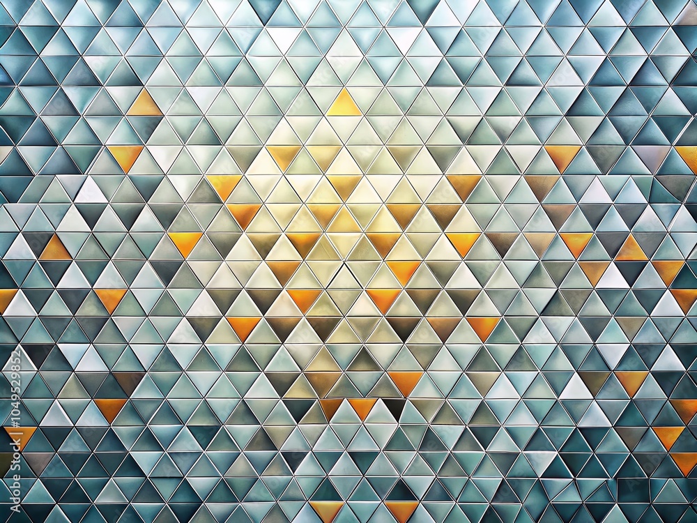 Poster abstract white and gray triangular mosaic texture pattern background for modern design and art proje