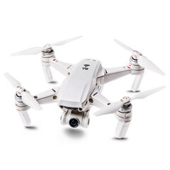 Professional Drone Isolated on Transparent Background, Generative AI