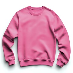 Fototapeta premium Soft pink sweatshirt isolated on white background.