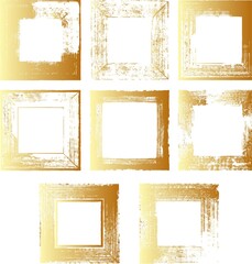 フレーム　額　枠　グランジ　あしらい　飾り　イラスト素材

