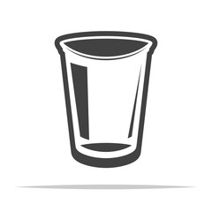 Disposable plastic cup outline icon transparent vector isolated