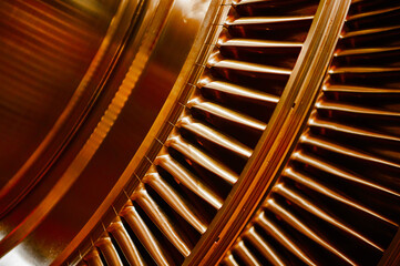 Mirror metal blades of powerful high-speed steam turbine