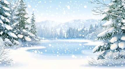 Fototapeta premium Tranquility of the Winter Forest