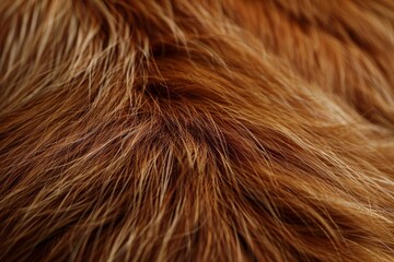 Fototapeta premium Close-up texture of soft ginger fur