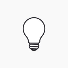 Minimalist light bulb icon design