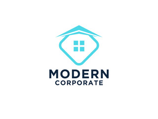 Fototapeta premium Simple Home Icon House Logo Linear Rounded Style. Usable for Business, Architecture, Real Estate, Construction and Building Logos.