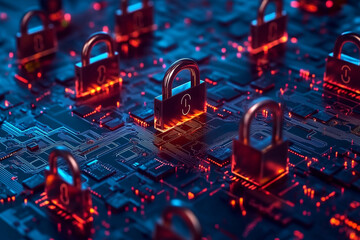 Cyber ​​security network with encrypted firewall with digital keys and data flow