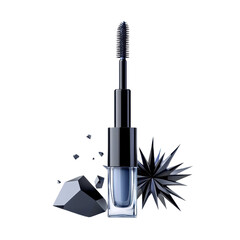 Obraz premium Low polygon style mascara, isolated on white background. cutout png