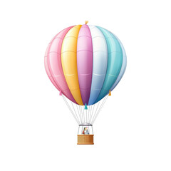Naklejka premium Flat style balloon illustration, isolated on a white background. cutout png