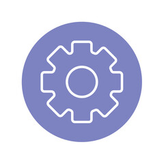 Obraz premium Setting color line icon with white background vector stock illustration