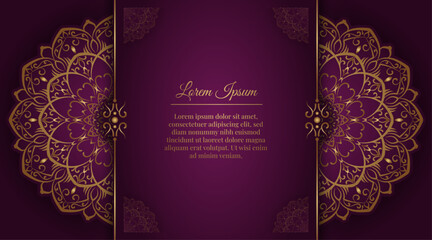 Luxury background with golden mandala ornament