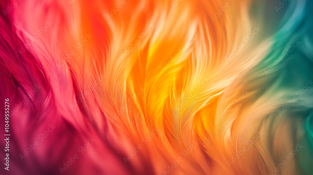 Poster vibrant soft texture of colorful waves blending together in a gradient of bright hues