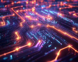 Abstract Neural Connections with Glowing Circuits