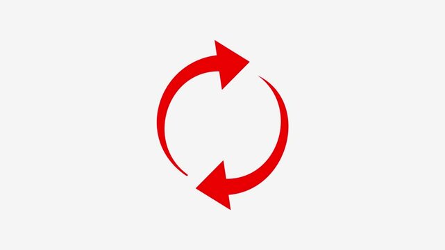 circle arrow icon refresh and reload animated. reload white icon animation on white background, loading progress bar loading animation, Animation of refresh symbol or loop symbol,
