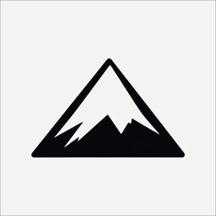 Minimalist mountain peak icon