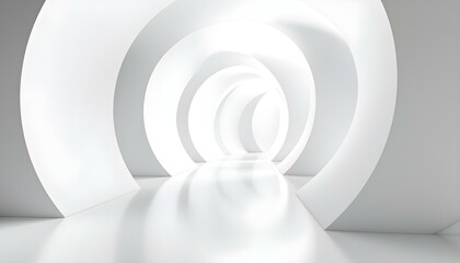 Obraz premium Abstract Technology Background. Minimal Architecture Design. White Industrial Wallpaper. Creative Architecture Wallpaper. Monochrome Corporate Design