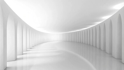 Abstract Technology Background. Minimal Architecture Design. White Industrial Wallpaper. Creative Architecture Wallpaper. Monochrome Corporate Design