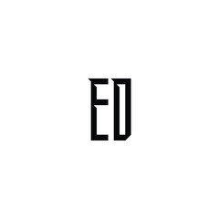 ED monogram logo design letter text name symbol monochrome logotype alphabet character simple logo