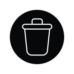 Delete Symbol  glyph icon with white background vector stock illustration