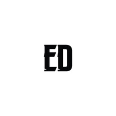 ED monogram logo design letter text name symbol monochrome logotype alphabet character simple logo