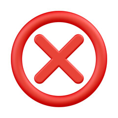 Obraz premium 3d red button with cross