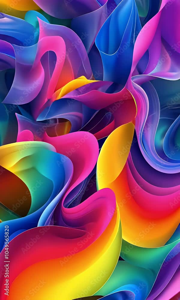 Poster colorful vector background with colorful waves and curved lines, vector illustration design in the s