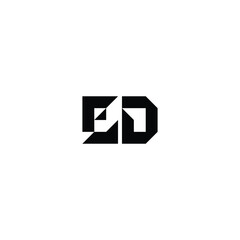 ED monogram logo design letter text name symbol monochrome logotype alphabet character simple logo