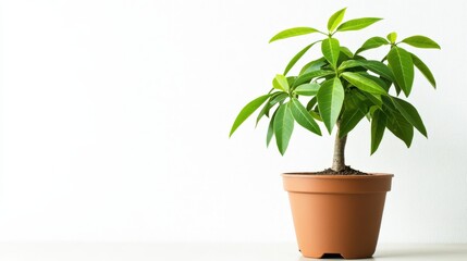 Obraz premium A beautiful indoor plant displaying fresh green leaves in a pot for home decor