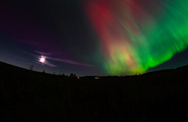 Strong Aurora in the Night Sky Over the Farm Tonight 1