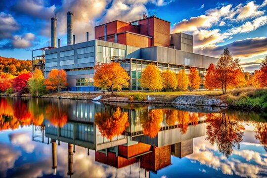 Exterior of SKF Plant in Gamlestaden, Gothenburg - Industrial Architecture in HDR