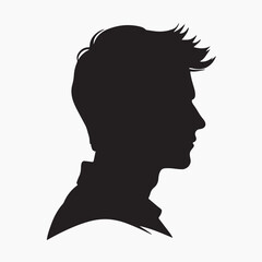 Silhouette profile of a man