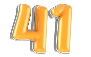 Font And Number Gold For Design 3D Render