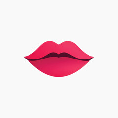Bold red lips illustration
