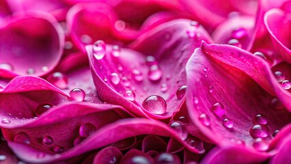 Fototapeta premium Fuschia petals covered in a thick layer of slimy substance, sticky, droopy, petals, soft, botanical