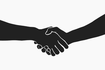 Silhouette handshake agreement partnership