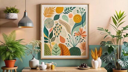 Abstract Botanical Wall Art - Modern Minimalist Drone Photography for Home Decor and Postcards