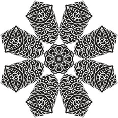 Mandala Pattern Ideas Circular Pattern in Form of Mandala With Flower for Henna, Mehndi, Tattoo, Decoration Decorative Ornament in Ethnic Oriental Style.