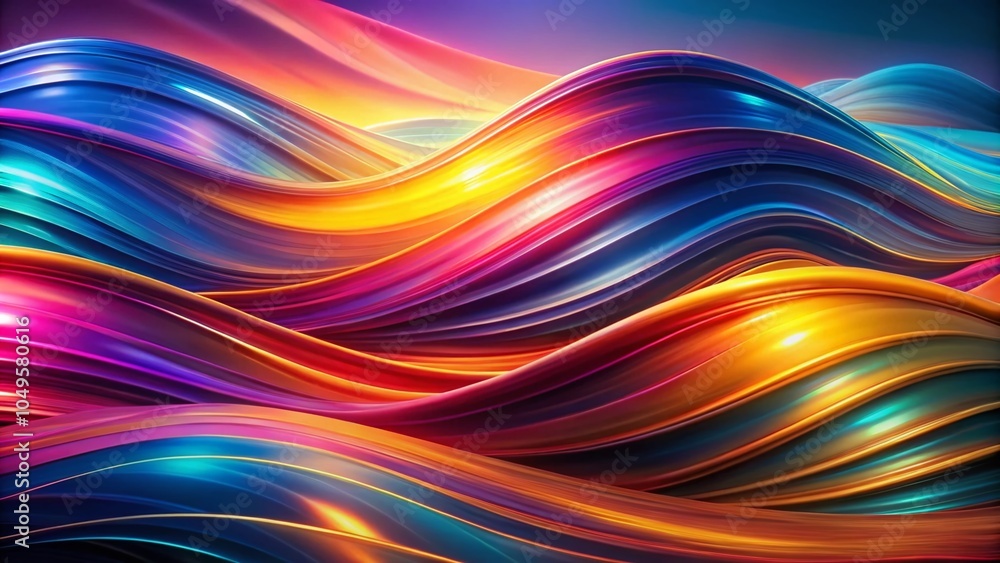 Poster abstract vibrant background with smooth waves and flowing colorful shapes for dynamic visuals