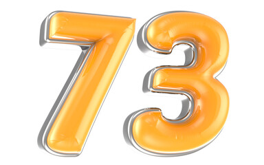 Font And Number Gold For Design 3D Render