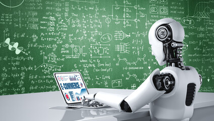 Fototapeta premium E-commerce data software provide modish dashboard for sale analysis to the online retail business