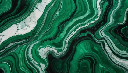 Obraz premium Dynamic green marble texture with dramatic veining and swirling patterns for luxurious design