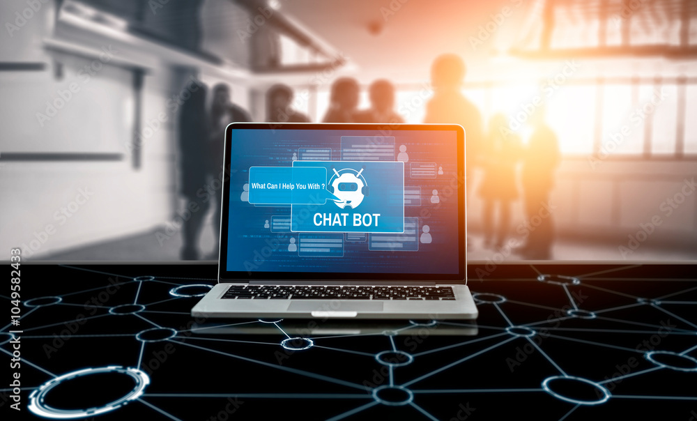 Poster chatbot software application for modish online business that automatically reply to customer questio