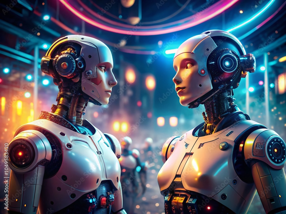 Poster ai robots revolutionizing technology for a better future: transforming the world with innovation and