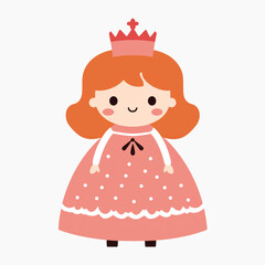 Cute cartoon princess illustration