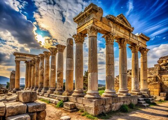 Fototapeta premium Ancient City Ruins Photography for Archeology Enthusiasts - Captivating Historical Landscapes