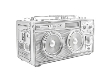 Retro Boom Box Radio - Vintage Music Player Illustration